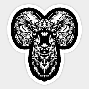 White Goat Sticker